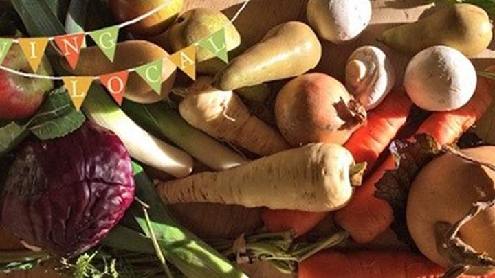 Locally grown vegetables at market