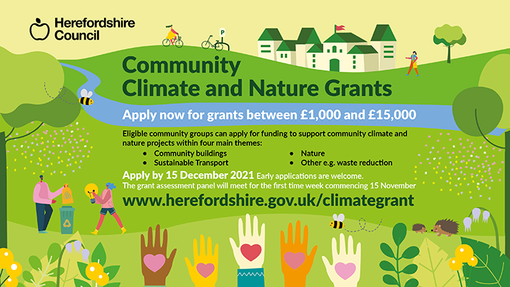 Community Climate and Nature Grants - apply now! - Herefordshire Zero ...