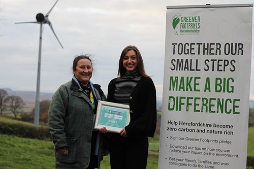 Winner of greener footprints business champions awards