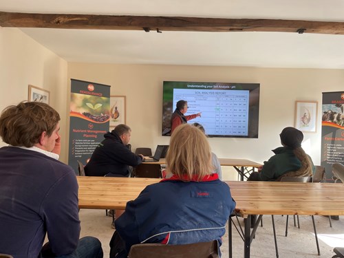 Farm Carbon workshop people listening to the presenter